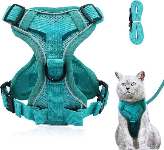 Harnas per gatti con cavo di traino