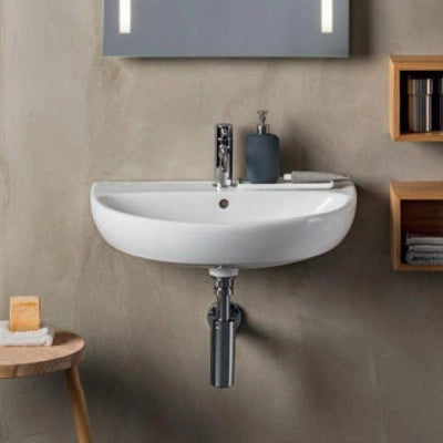 Lavabo sospeso Geberit 65 cm in ceramica bianco  Selnova