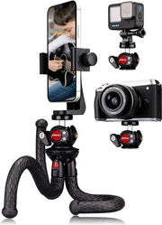 Stativo per camera - stativo portatile in alluminio, migliorato per smartphone, dimensioni 30 x 6 x 6 cm