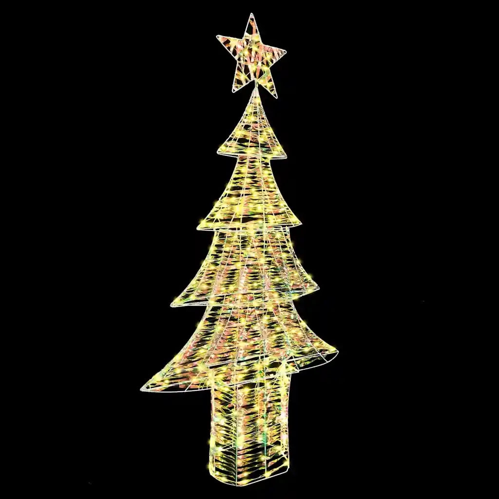 Albero di Natale | Decorazioni natalizie con 240 LED Bianco caldo 181 cm PET