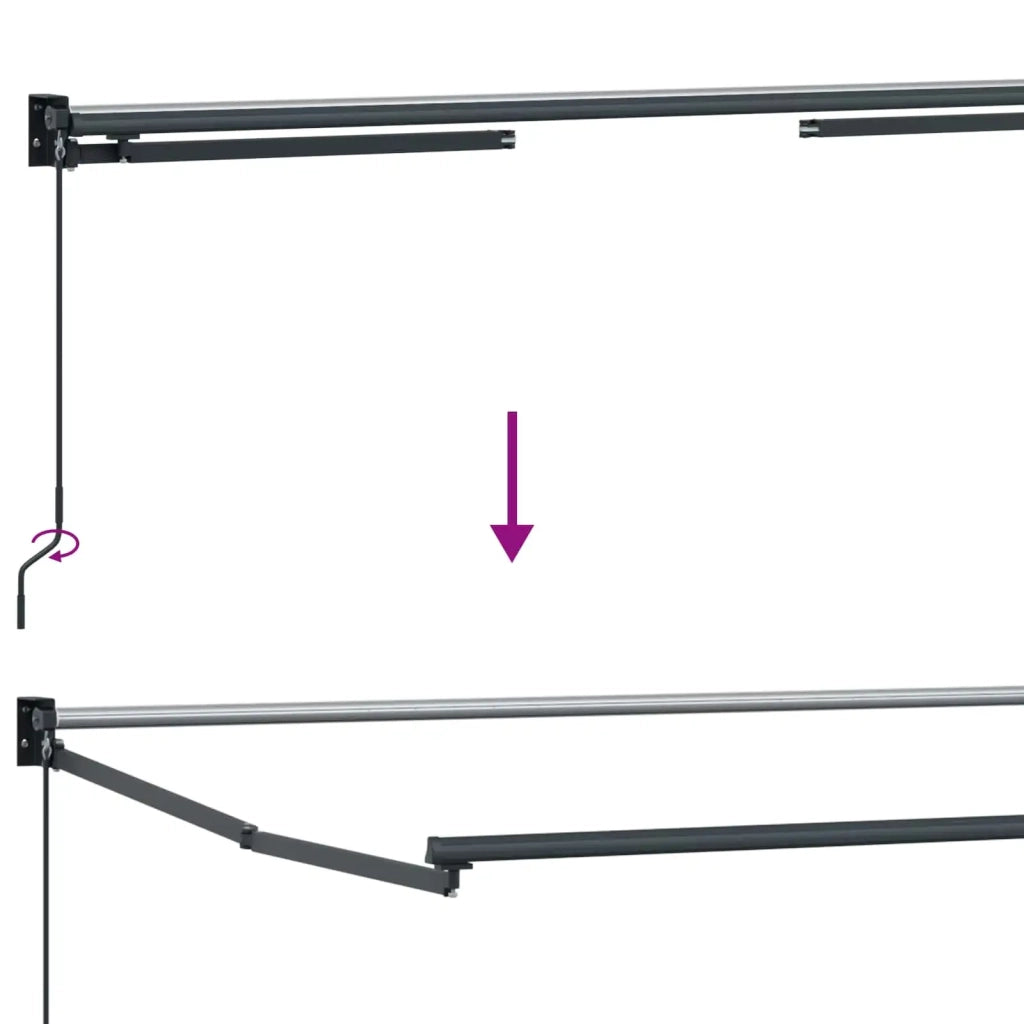 Tenda retrattile Giallo, Grigio e Bianco 3 x 2 m 3419048