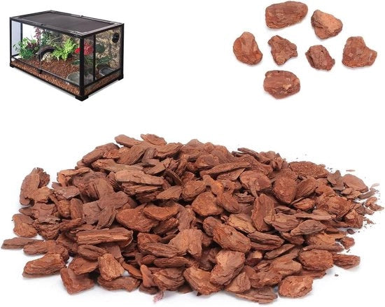 Arredamento per habitat - Decorazione naturale - Sicuro - Duraturo - Sostegno per rettili - Sostanza naturale - Sostanza di pino - Sostanza di pigne
