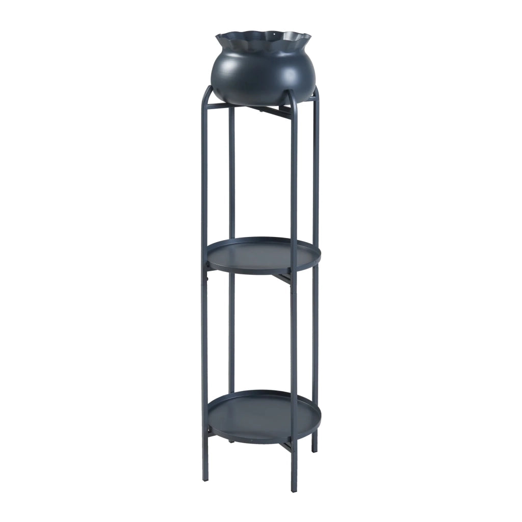 Supporto per piante da esterno 95 x 27 x 27 cm nero 03_0010343