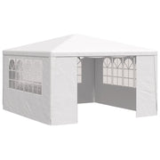 Gazebo | Pergolato Professionale con Pareti 4x4 m Bianco 90 g/m2