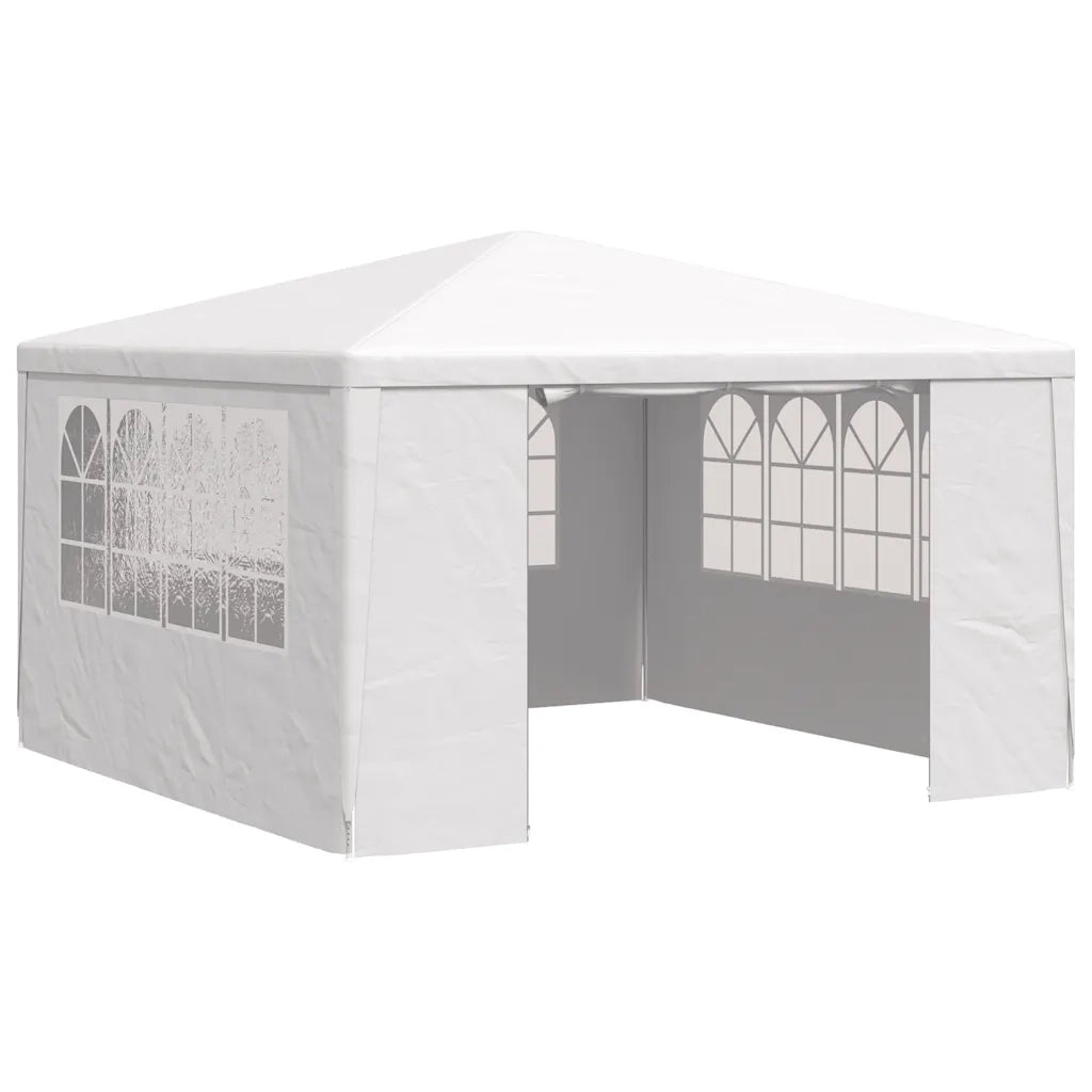 Gazebo | Pergolato Professionale con Pareti 4x4 m Bianco 90 g/m2