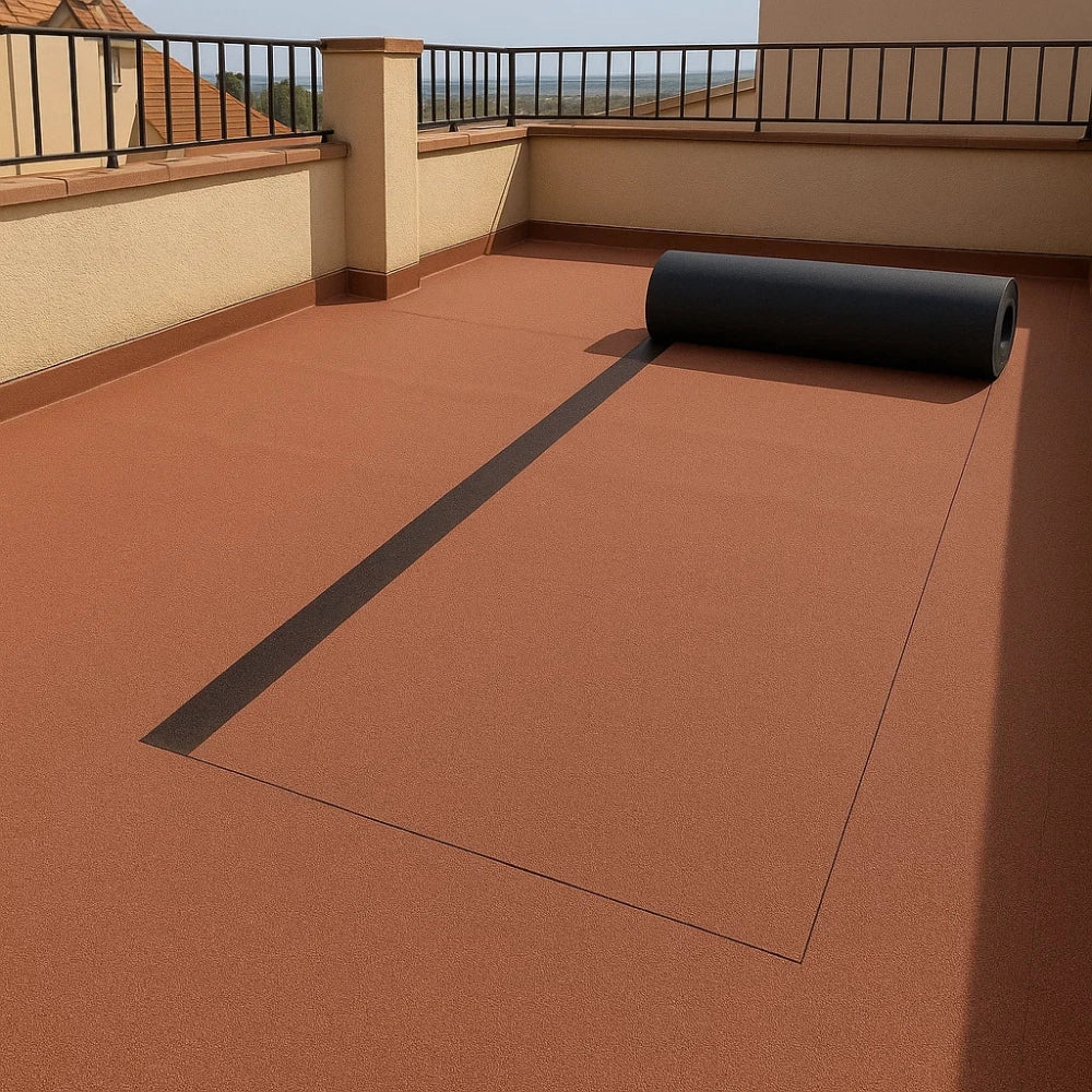 Guaina ardesiata rossa casasciutta impermeabilizzazione terrazze 4 rotoli 1x10 m