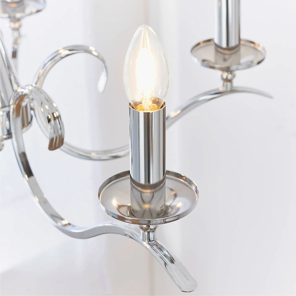 Lampadario Kora Endon cromato 5 luci E14 dimmerabile