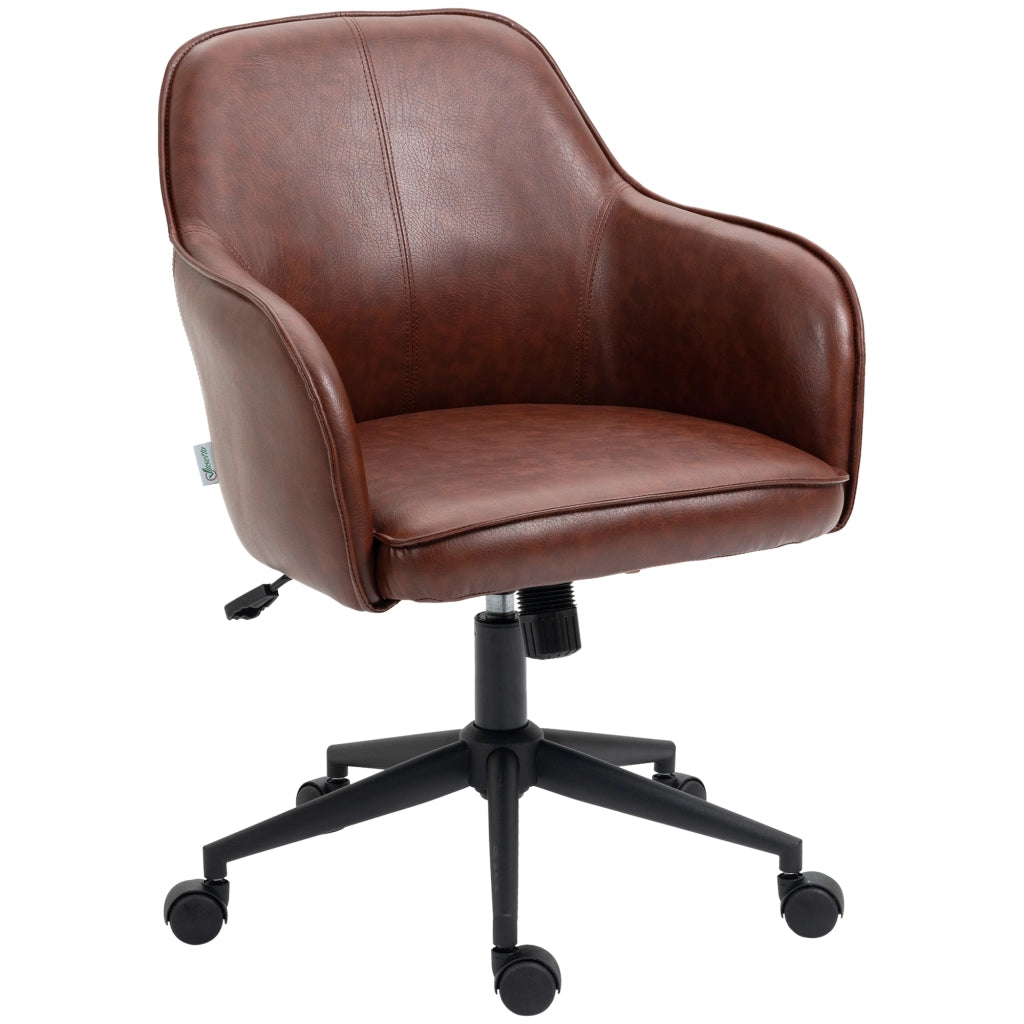 Sedia da Ufficio Girevole Regolabile in Altezza ¨C Xylo ¨C Marrone 58,5x62x91 cm