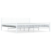 Letto matrimoniale | Letto per adulti | Giroletto Bianco in Metallo 200x200 cm
