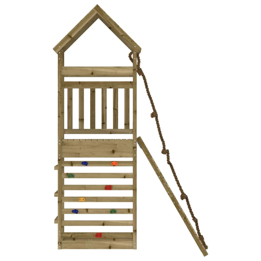 Casetta da gioco con parete da arrampicata 55 x 175 x 264 cm legno di pino impregnato 02_0004854