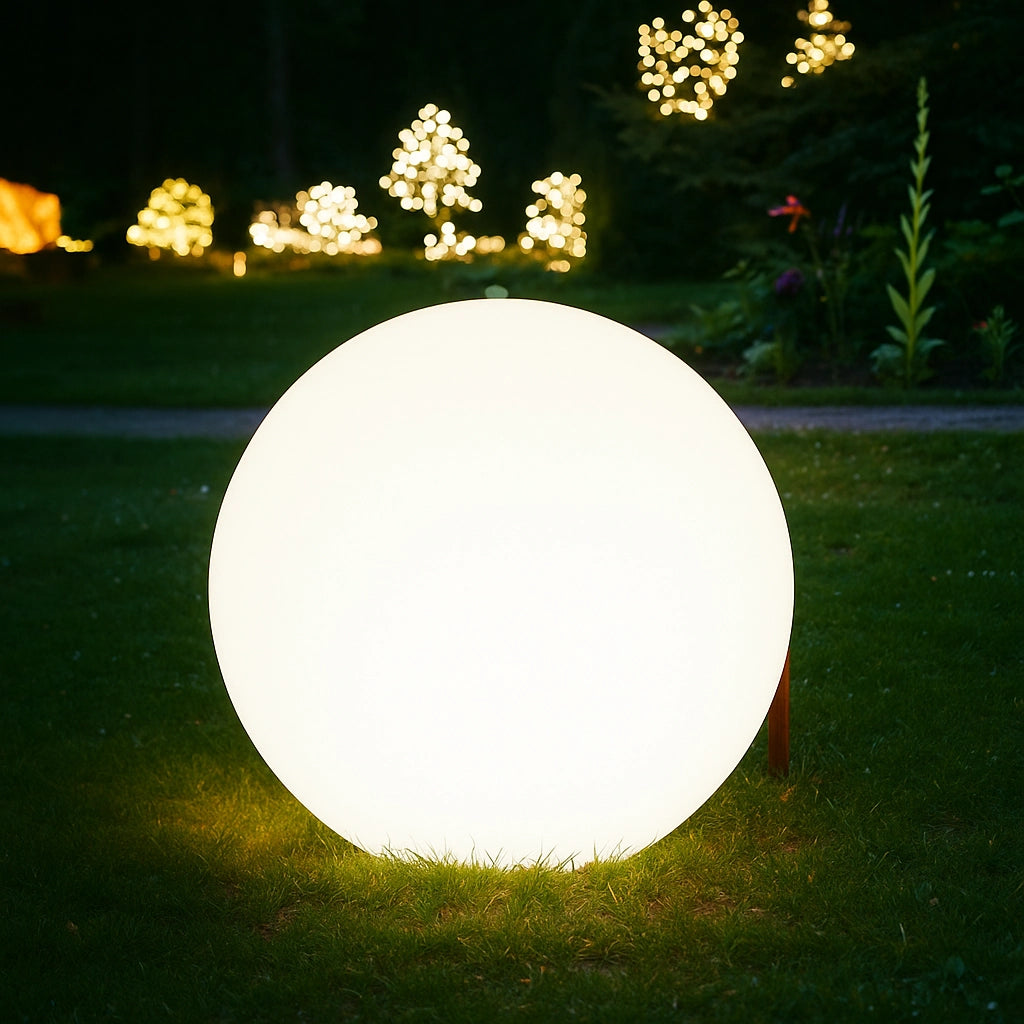 Lampada a Sfera da Giardino da terra, Design Elegante, Attacco E27, Resistente agli Agenti Atmosferici ip65, illuminazione da esterno Taglia: 30 cm
