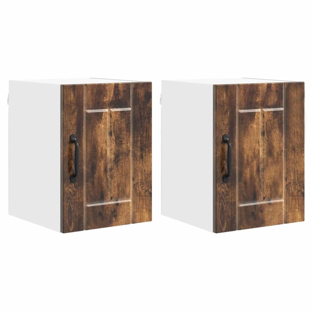 Pensile da cucina | Armadietto a muro LUCCA 2 pz Rovere Fumo 30 x 31 x 40 cm