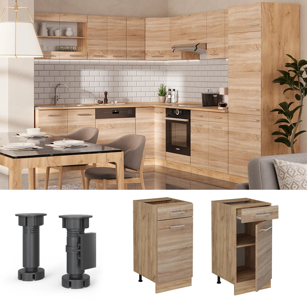 Vicco Mobiletto base per cucina Sonoma 40 cm , PL Antracite
