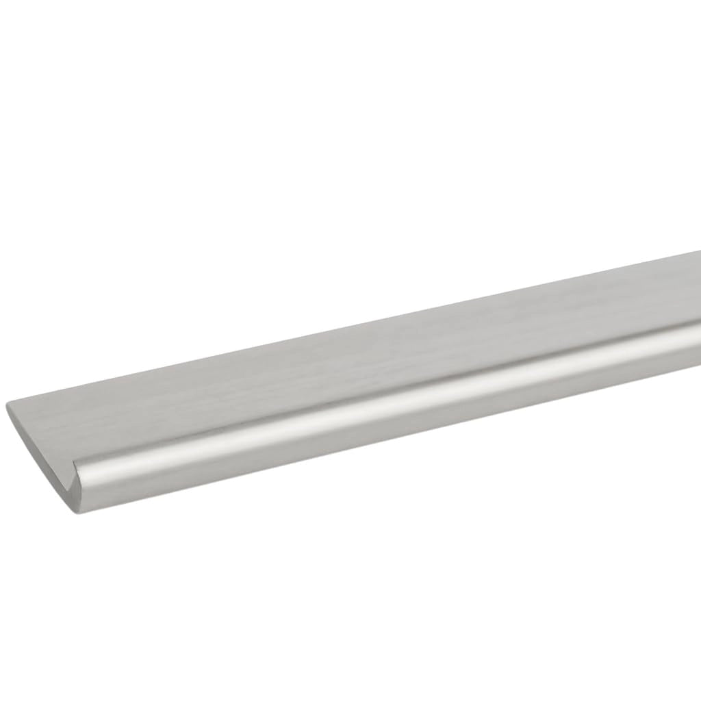 PROFILO UNGHIETTA IN ALLUMINIO- - mm.18 mt.2 argento - 5 pezzi