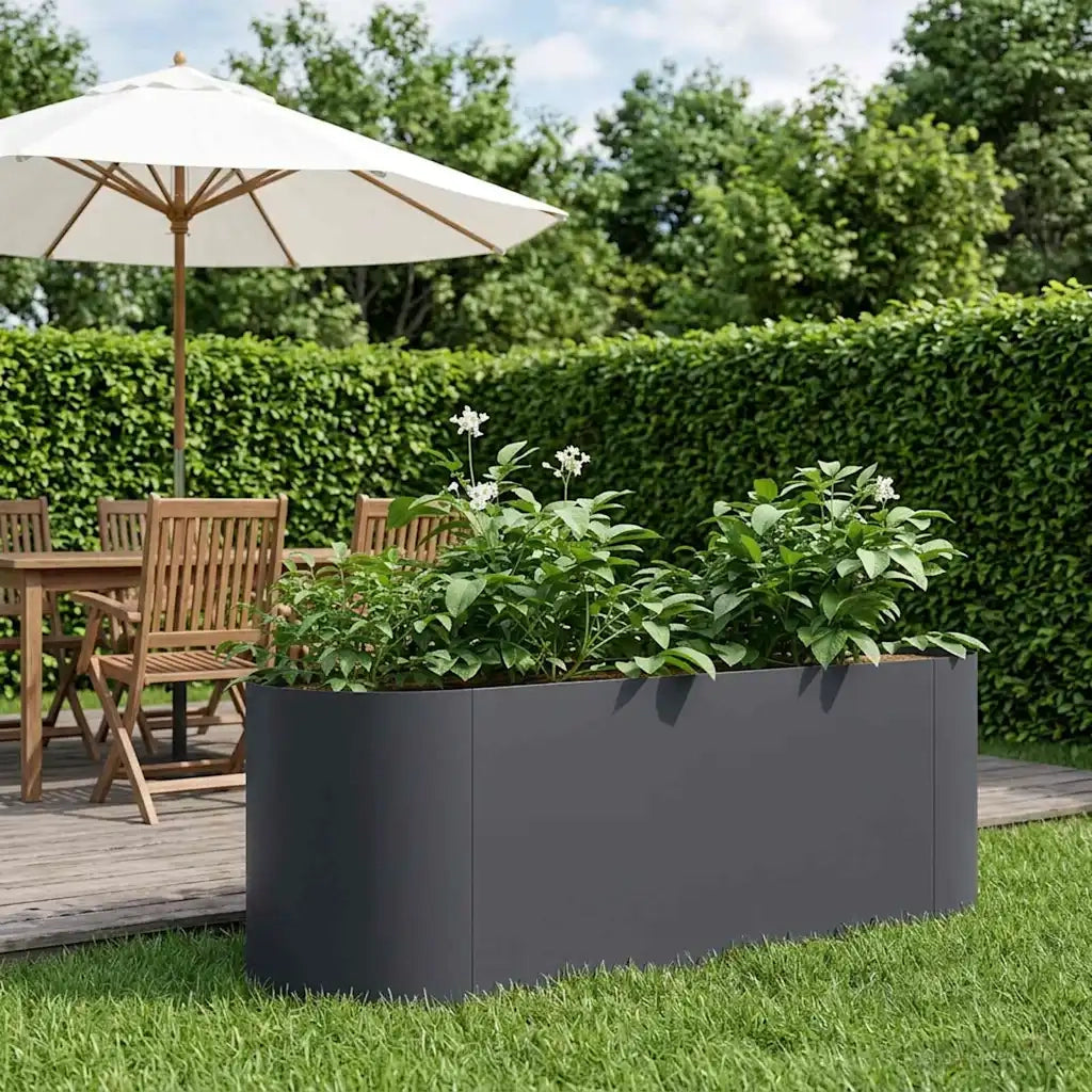 Letto rialzato da giardino Antracite 120 x 40 x 40 cm 8011686