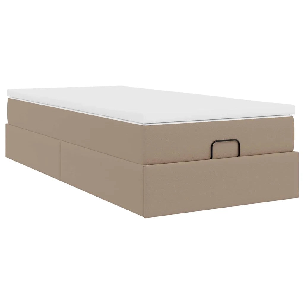 Struttura Letto Pouf con Materasso 90x190 cm Similpelle 3311015