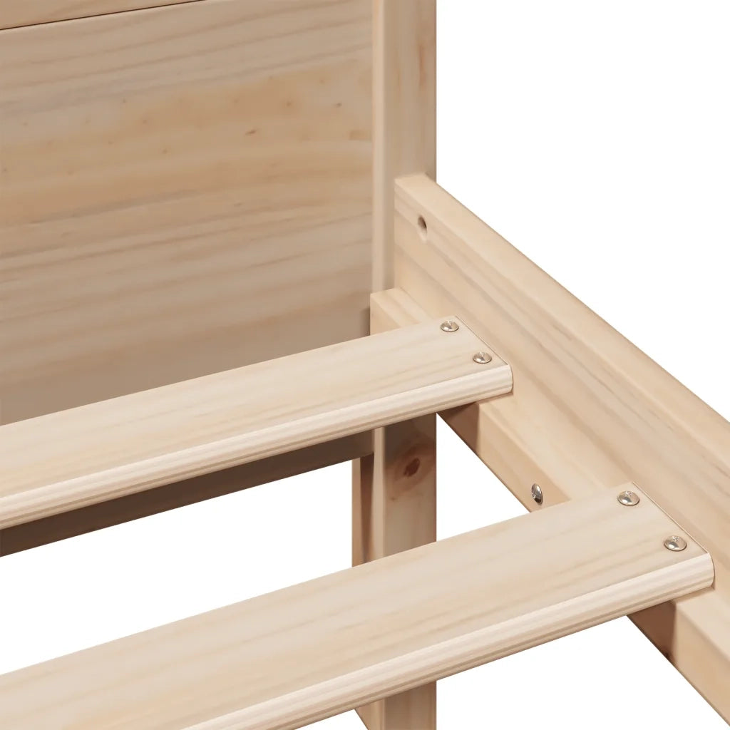 Letto senza Materasso 120x200 cm in Legno Massello di Pino 855594