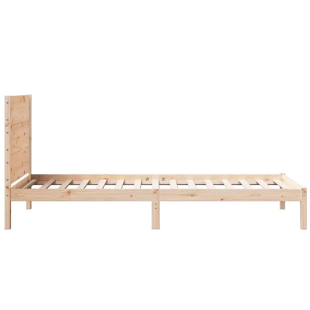 Letto singolo | Letto per adulti | Giroletto Extra Lungo senza Materasso 90x220 cm Legno Massello