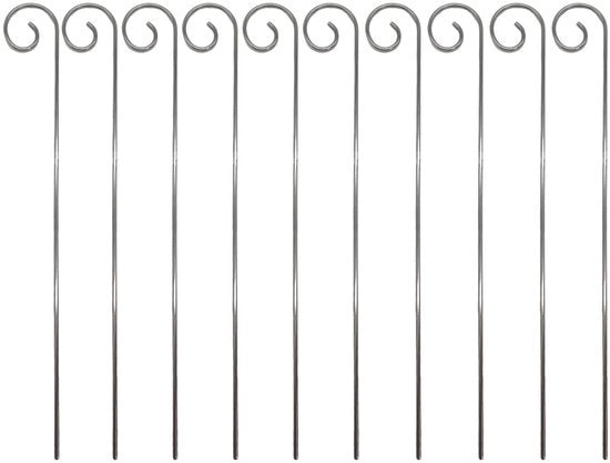 Etichette per piante resistenti al tempo - Palo metallico - Robusto/Inox - Struttura di supporto - 30 cm - Duraturo - Etichette per piante