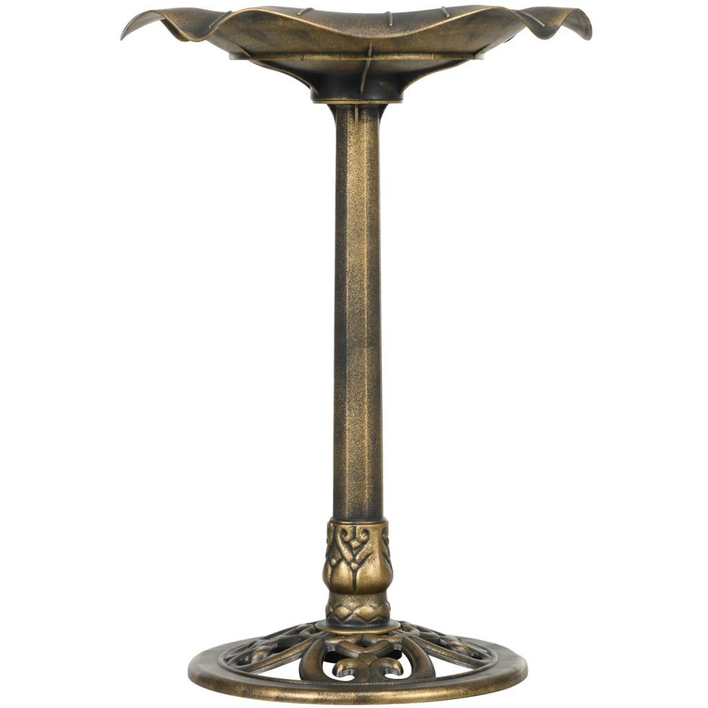 Abbeveratoio per uccelli forma foglia di loto ¨C Xylo ¨C ? 50 x 71H cm polipropilene bronze