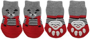 Set di 4 Paia di Calze Antiscivolo per Cani - Protezione del Sedere - Taglia S - Zoccoli in Gomma Silicone - Pellizzaro Caldo Polyester