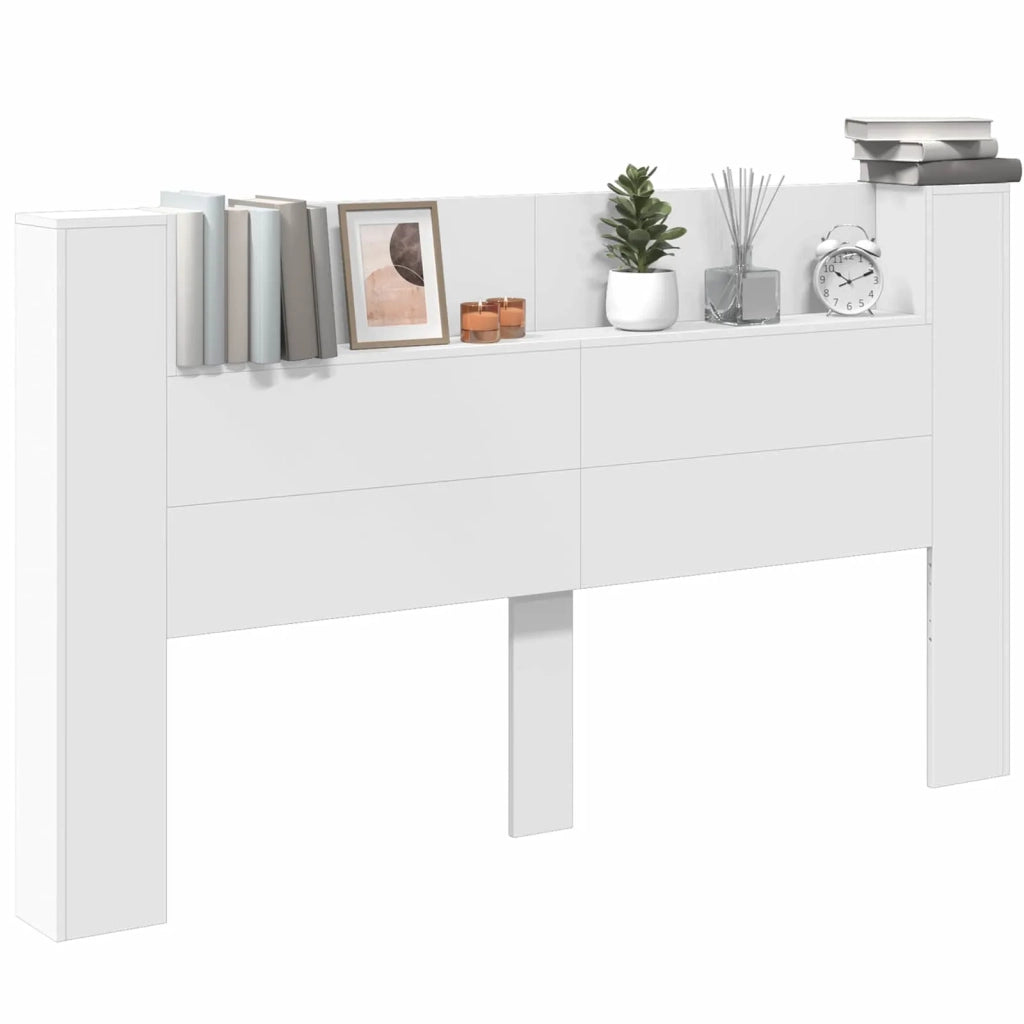 Testiera-Testata-Testiera Decorativa Bianco 180 x 16,5 x 103,5 cm Legno multistrato