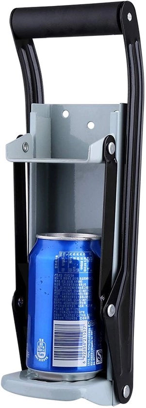 Strumento per la montaggio dei contenitori sulla parete - Strumento per la chiusura dei contenitori fino a 2,5 litri - Strumento per il riciclaggio - Manubrio per un uso comodo - Adatto per contenitori da 16 oz