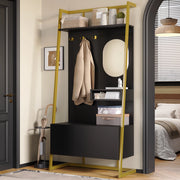Guardaroba Ingresso con Specchio, Panca, Appendiabiti e Scarpiera ¨C MINIMAL ¨C Metallo, Multiuso