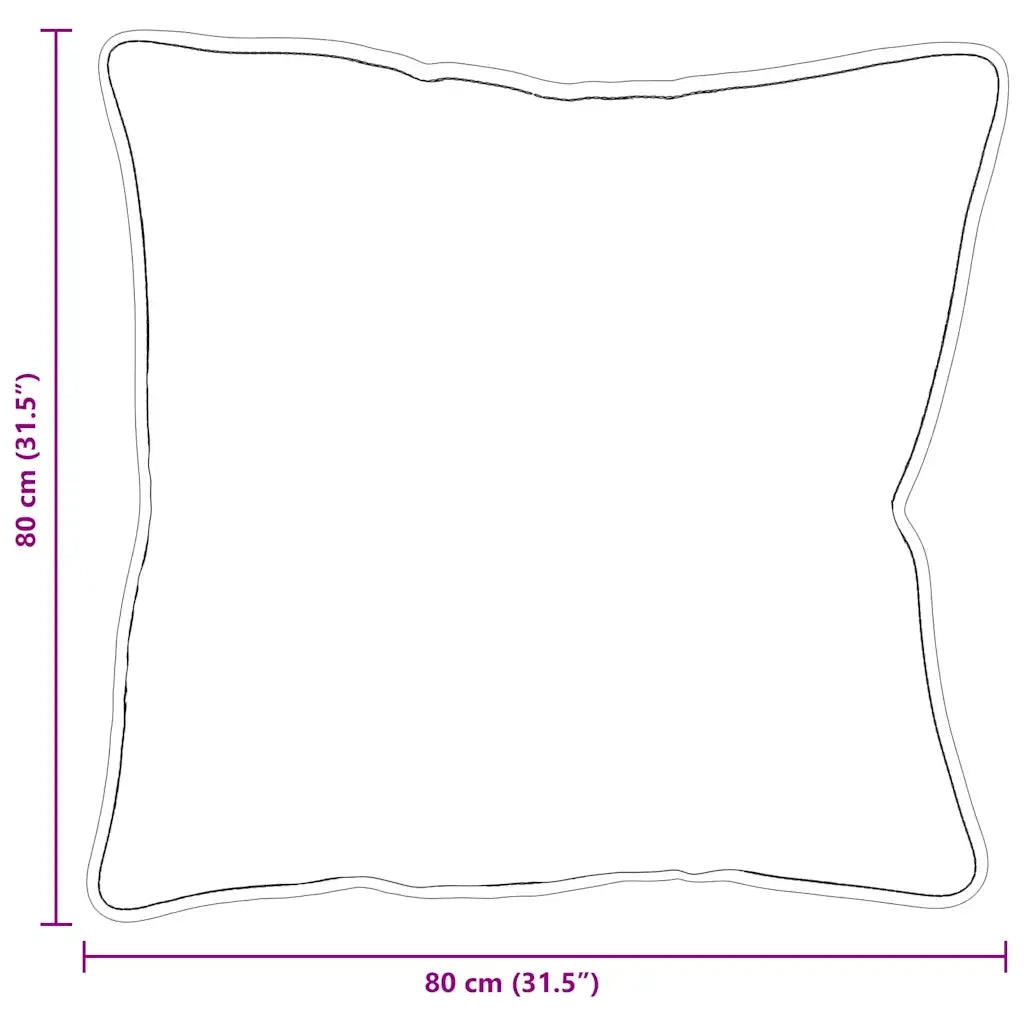 Cuscino 2 pcs Bianco 80 x 80 x 40 cm Cotone e Poliestere 42007812