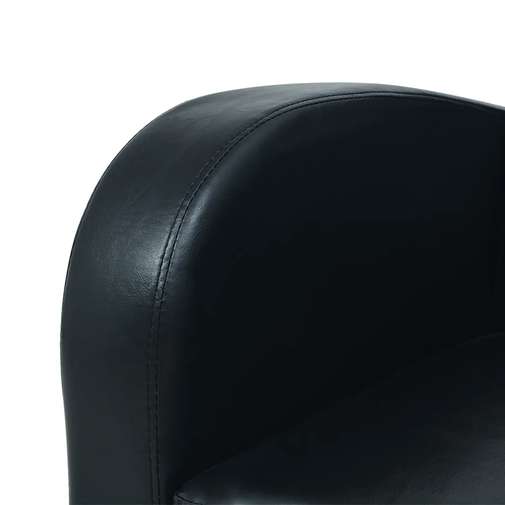 Divano a 2 Posti-Sofa 2 Posti in Pelle Artificiale Nero