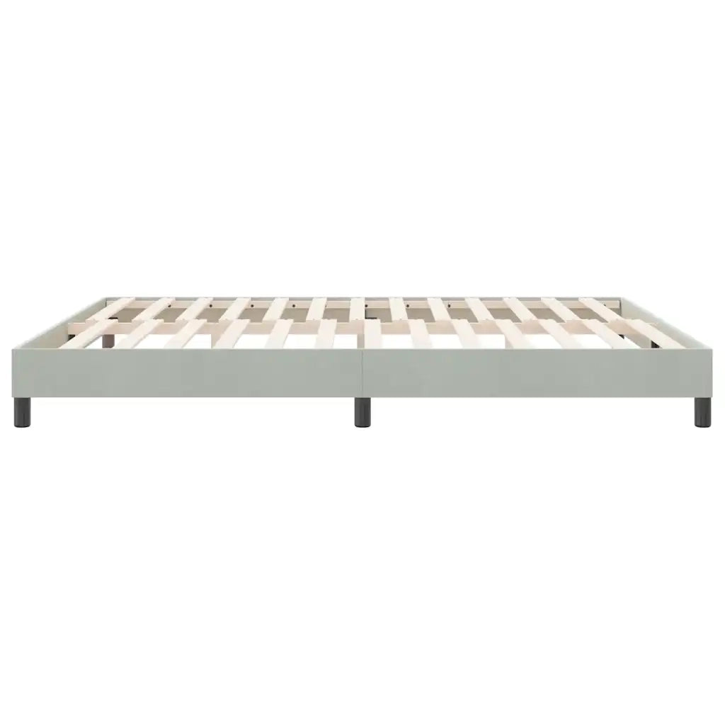 Letto matrimoniale | Letto per adulti | Giroletto senza Materasso Grigio Chiaro 180x210 cm Velluto