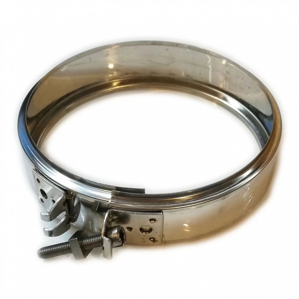 Fascetta di bloccaggio coprigiunto inox per tubo doppia parete - 1pz, diametro 150mm