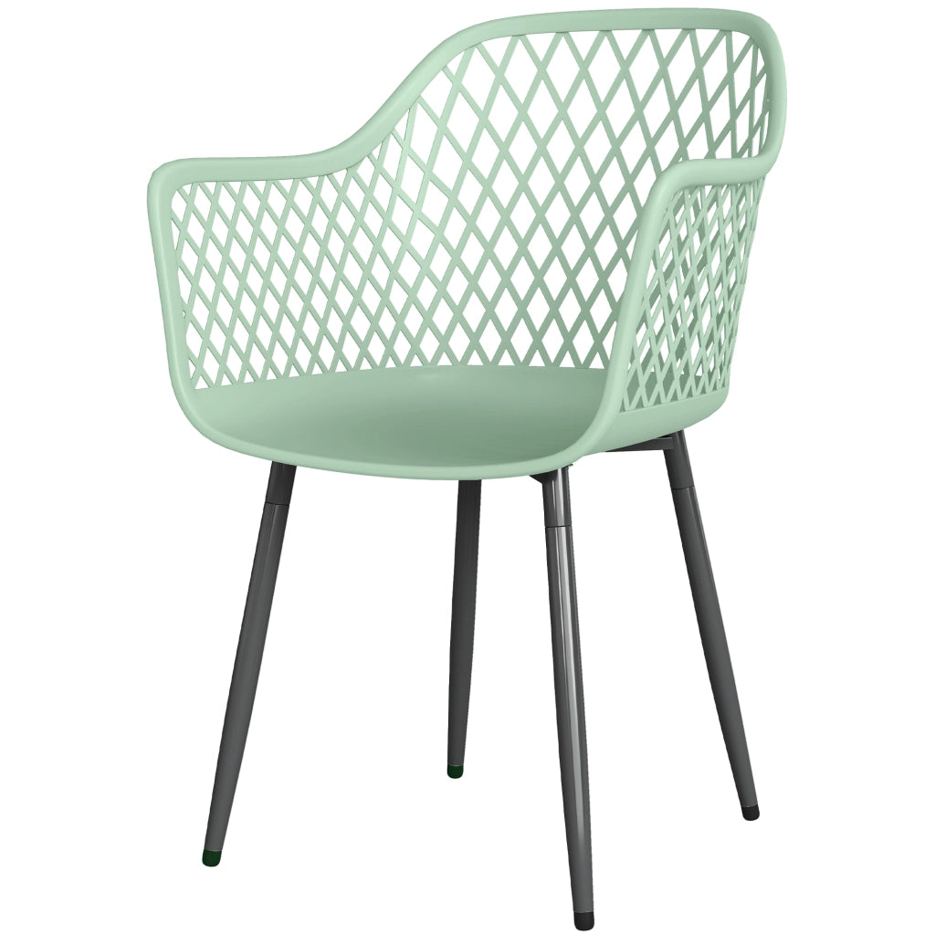 Sedia da Giardino con Braccioli ¨C zephmum ¨C Verde, PolyRattan, 4 Pezzi
