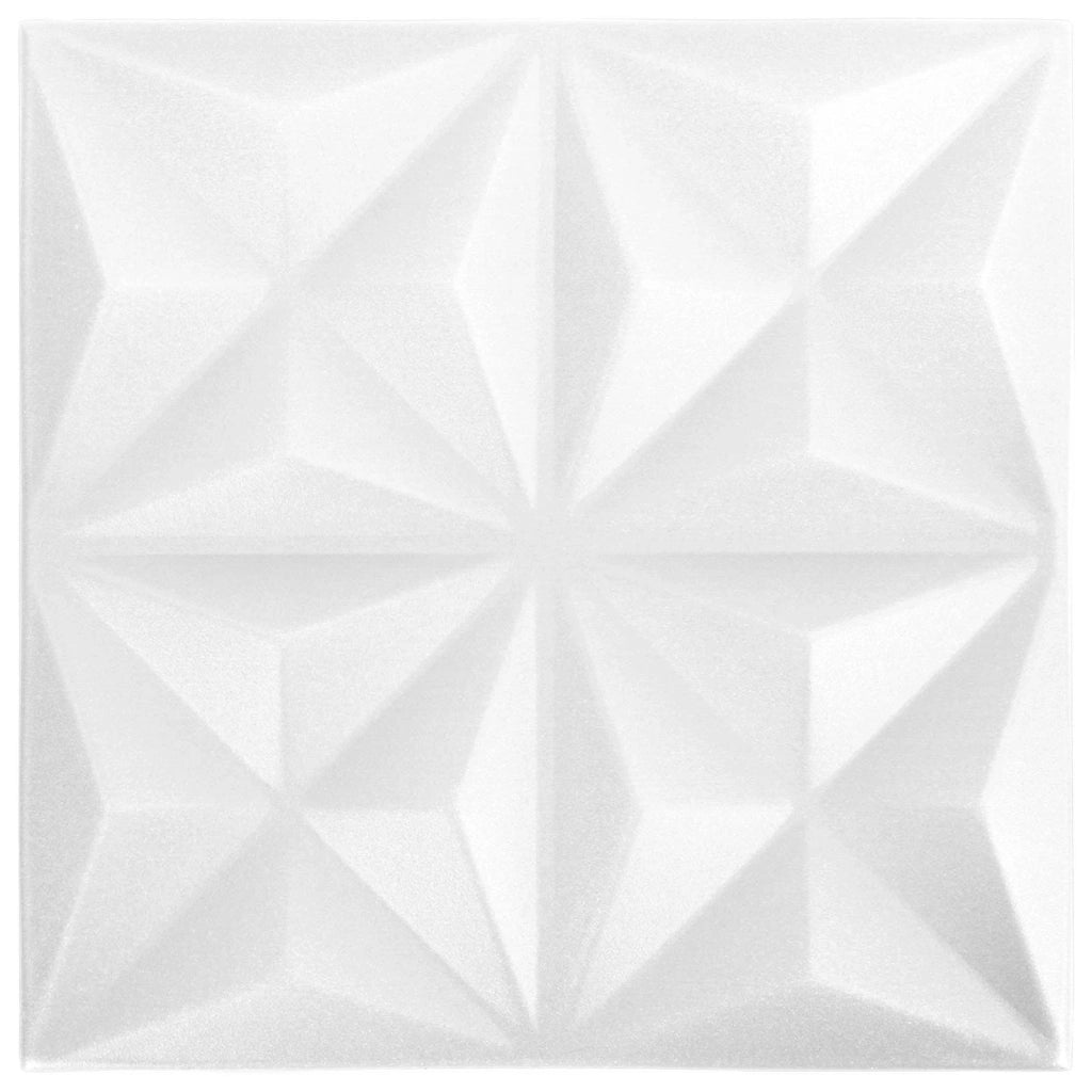 Pannelli da parete 48 pcs Bianco Origami 50 x 50 cm Schiuma XPS 42046023
