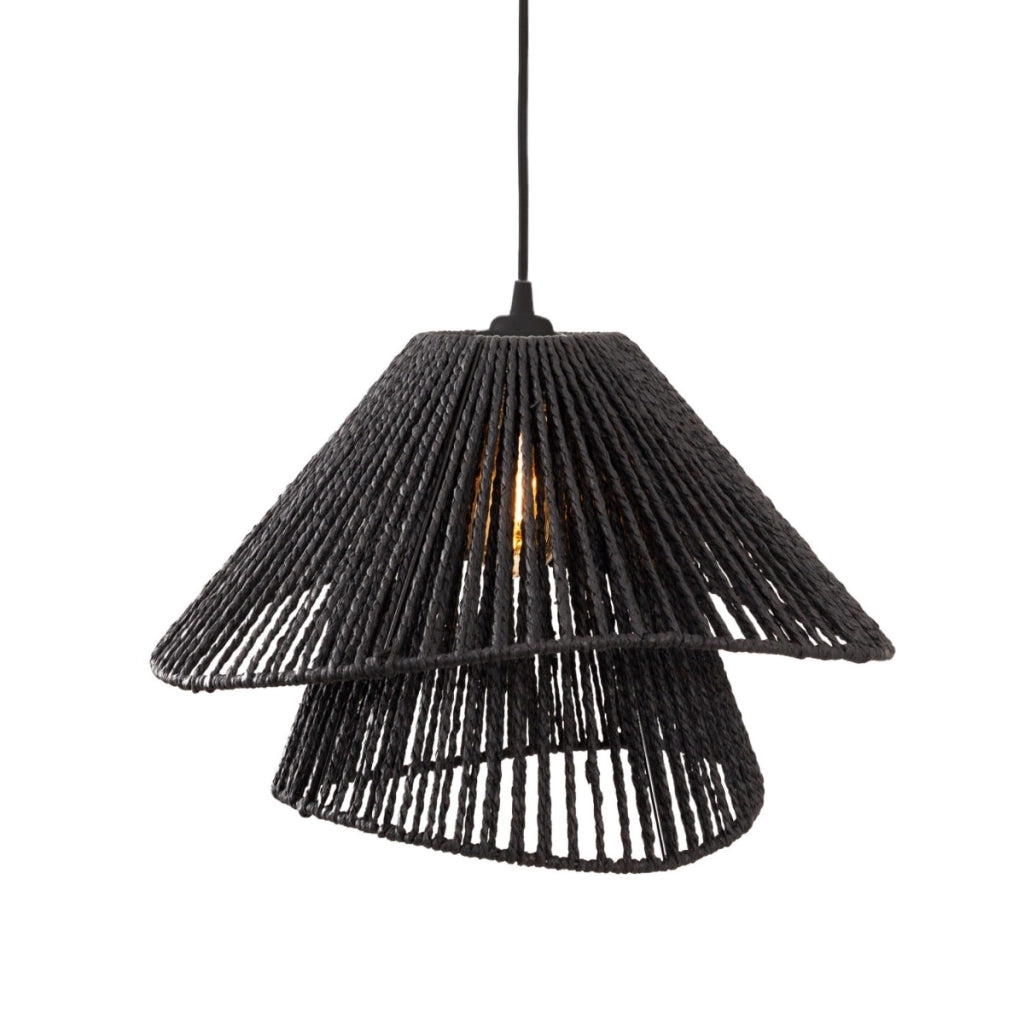 Lampada a sospensione Amalfi Maxlight nera carta E27 Ø45
