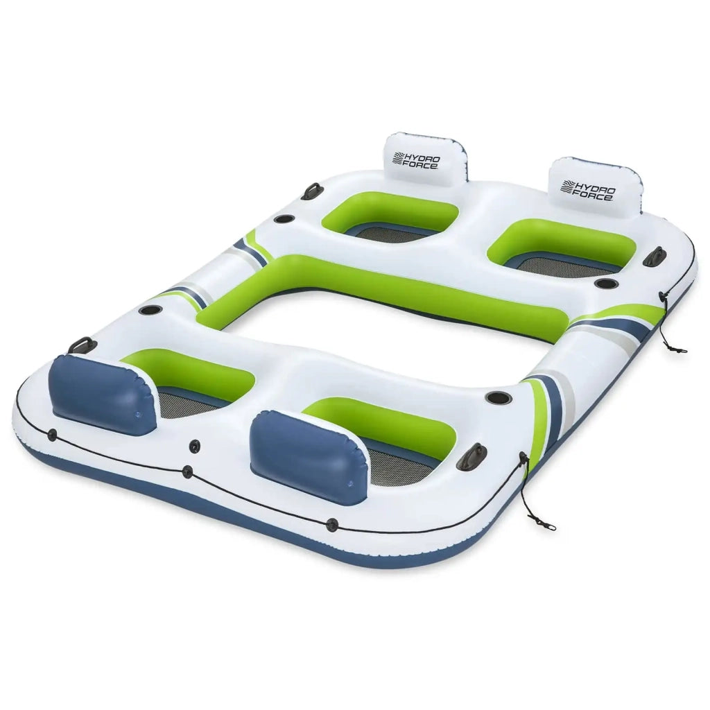 Bestway Isola galleggiante Hydro-Force Bianco e Blu e Verde PVC 42035720