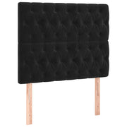 Testiera | Testata Nera 100x7x118/128 cm Velluto