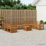 Set di divani da esterno 8 pz Naturale Legno di Acacia Massello 3384925