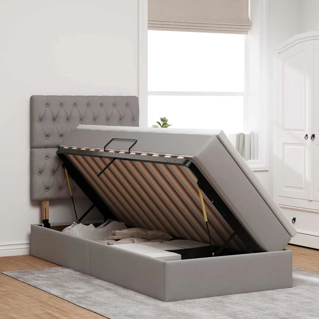 Letto con contenitore e LED Talpa 90 x 200 cm Poliestere 3372456