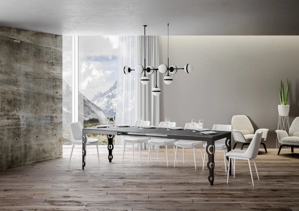 Tavolo Allungabile 120-380x90x77 cm Karamay Evolution Cemento