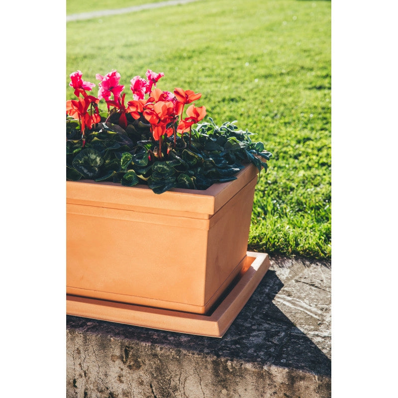 Vaso Fioriera decorativo classico tradizionale 100x47 H38 in polimero resistente impruneta per piante per giardini e terrazze - Made in Italy