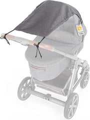 Ombrellone universale per lettino, parassole con protezione UV 50+ e funzione rotolante, grigio scuro