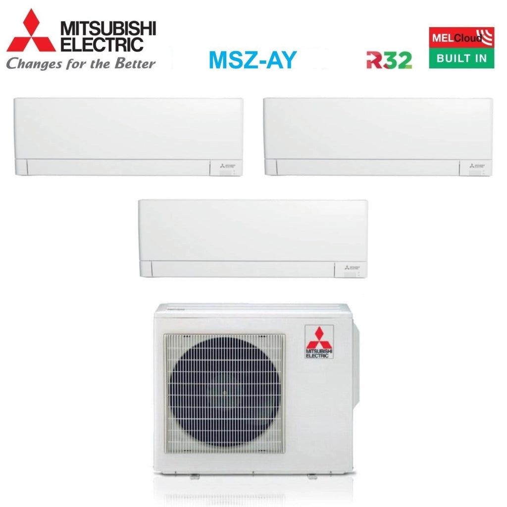 Condizionatore Mitsubishi Electric Trial Split Ay 9000+9000+15000 btu con MXZ-3F54VF Wi-Fi Integrato R-32