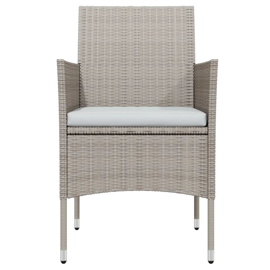 Set da Pranzo da Giardino 3 pz con Cuscini Beige e Nero 3099293