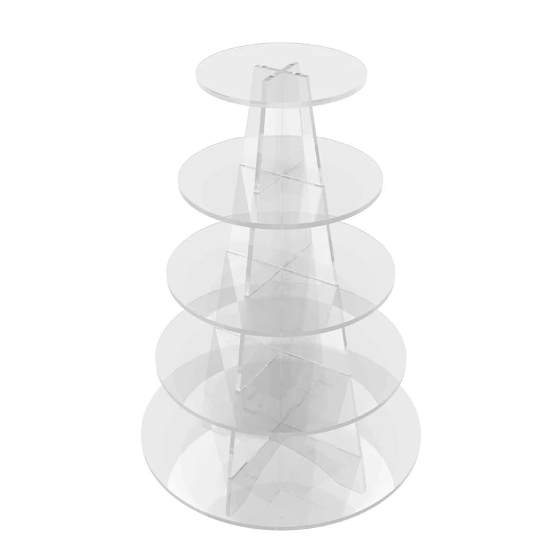 Alzatina in plexiglass 5 ripiani tondi