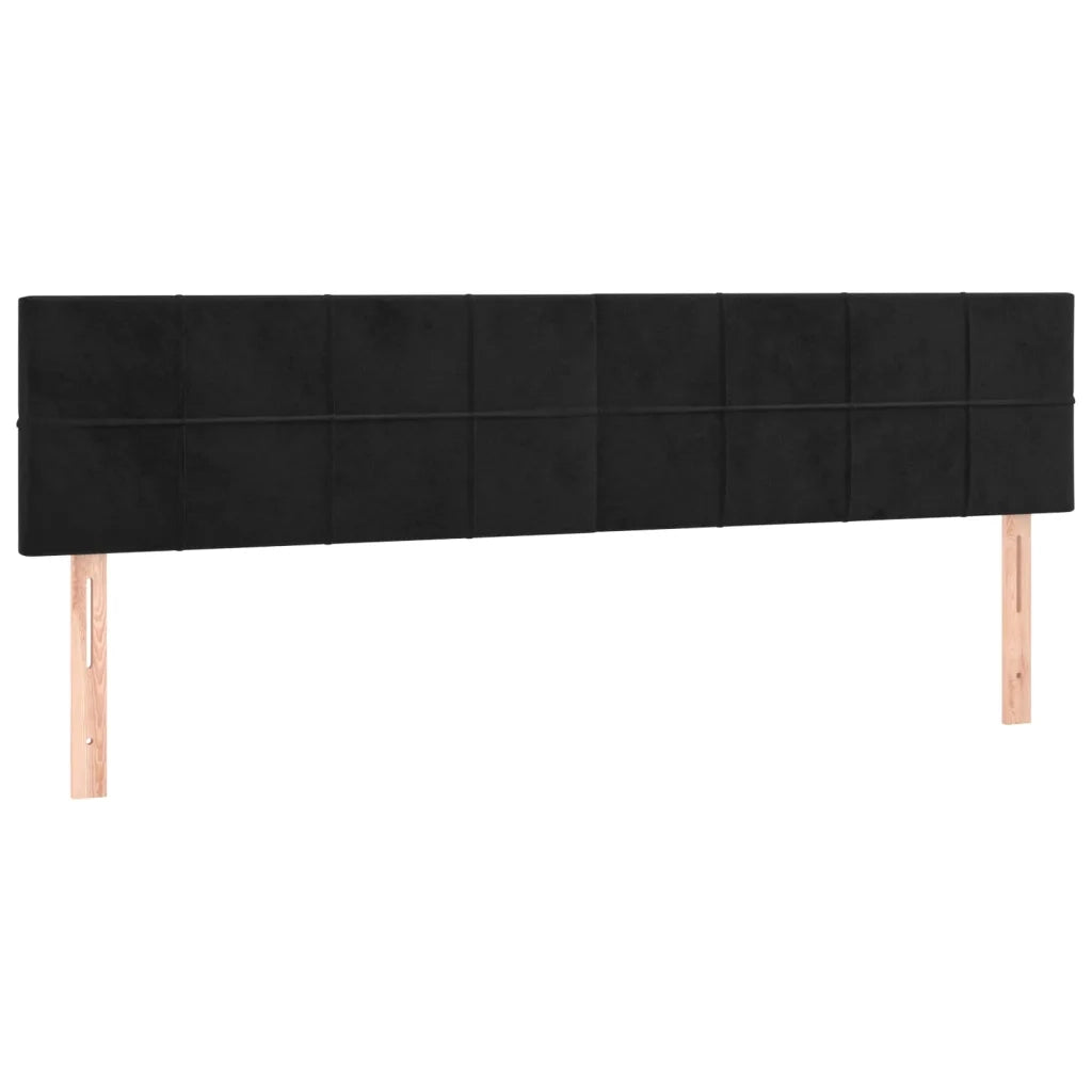 Giroletto a Molle con Materasso Nero 180x200 cm in Velluto