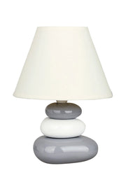 Lampada da comodino con paralume Salem bianca E14 Rabalux 4948