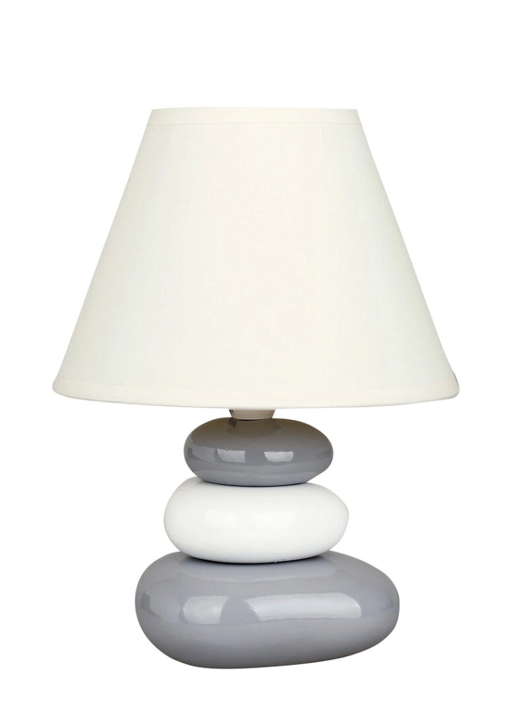 Lampada da comodino con paralume Salem bianca E14 Rabalux 4948