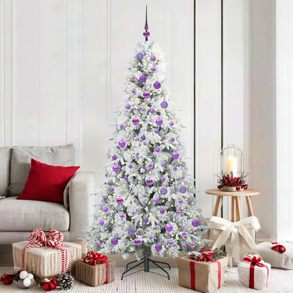 Albero di Natale Artificiale con Rami Pieghevoli Bianco 180 cm 3397490