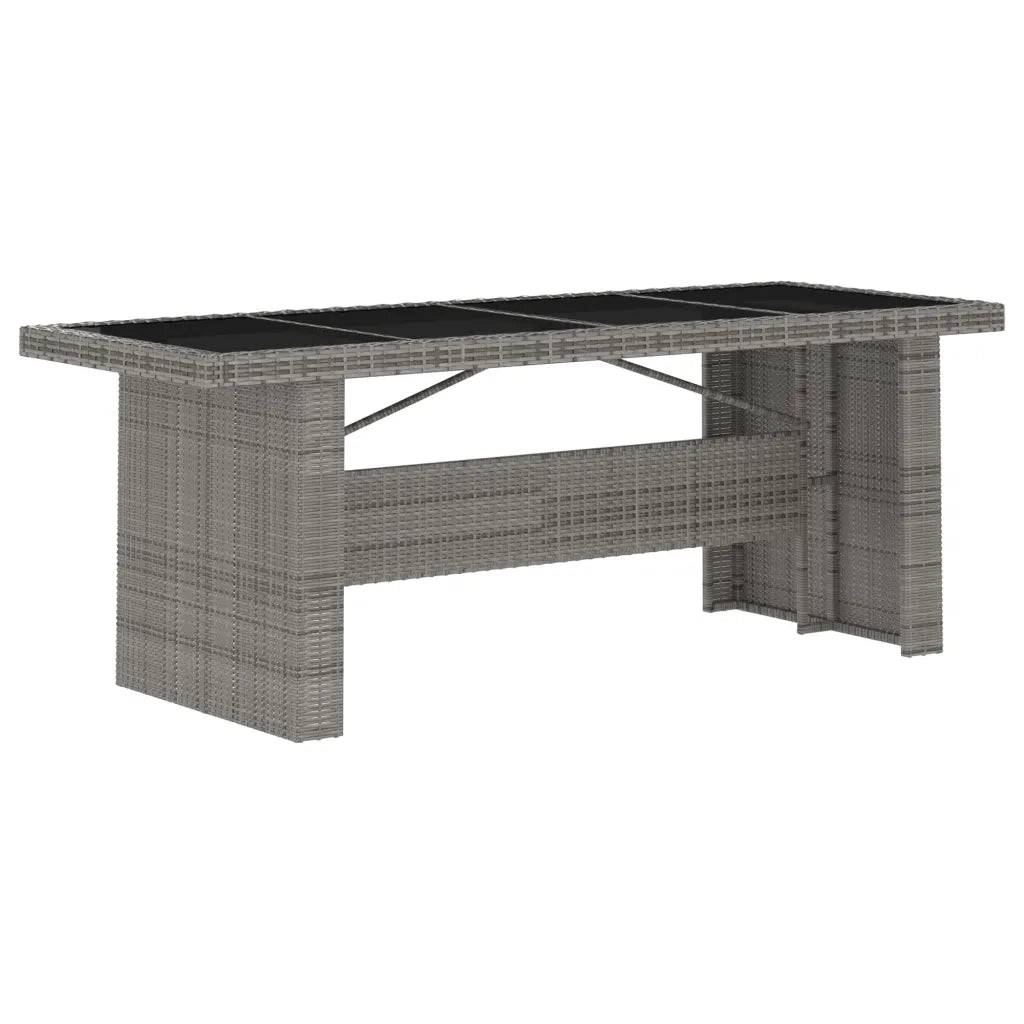 Set da Pranzo da Giardino 11 pz con Cuscini Polyrattan Grigio 3059348